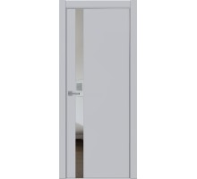 Межкомнатная дверь Тамбурат 4104, цвет: манхеттен (метал. кромка, зеркало серое)
