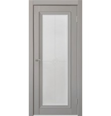 Дверь межкомнатная Деканто 2 ПО, цвет:  Barhat Grey (Полотно с черной вставкой)
