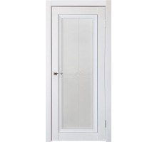 Дверь межкомнатная Деканто 2 ПО, цвет:  Barhat White (Полотно с черной вставкой)