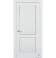 Межкомнатная дверь Simple Line R-2 цвет: Ral 9003 патина золото